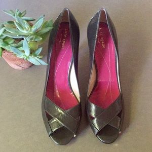 Kate Spade Criss-Cross Peep Toe Heels